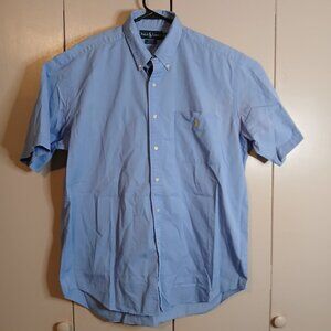 Ralph Lauren Blake Men's Large Blue Short Sleeve Shirt (0310A4)